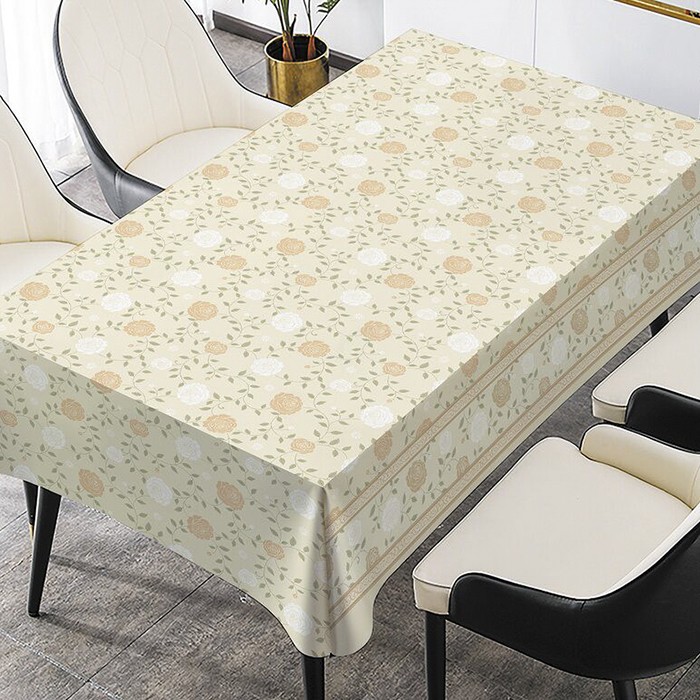 Клеенка н/ткани 1,37*20 м розы/фон бежевый 'Oxford' 1045-1 (МК)