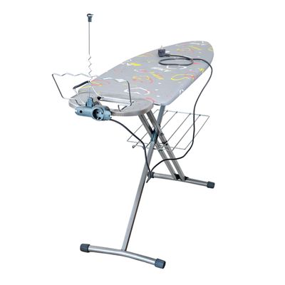 Доска гладильная металл основа "Ника-бест" 122х40см европодст п/утюг рукав розетка удлин полка держ для плечиков НБ (Ника)