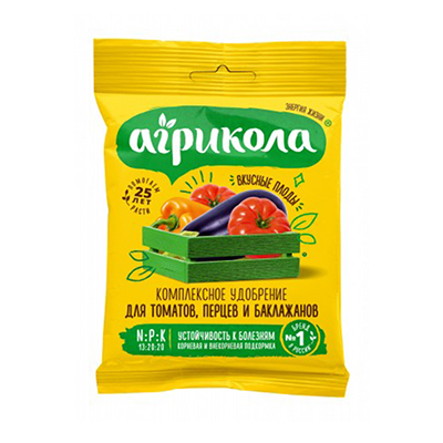 Удобрение для Томатов, перцев, баклажанов 'Агрикола-3' 50 г (Грин Бэлт)