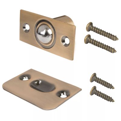 Фиксатор дверной Апекс R-0001-АВ (бронза) шариковый