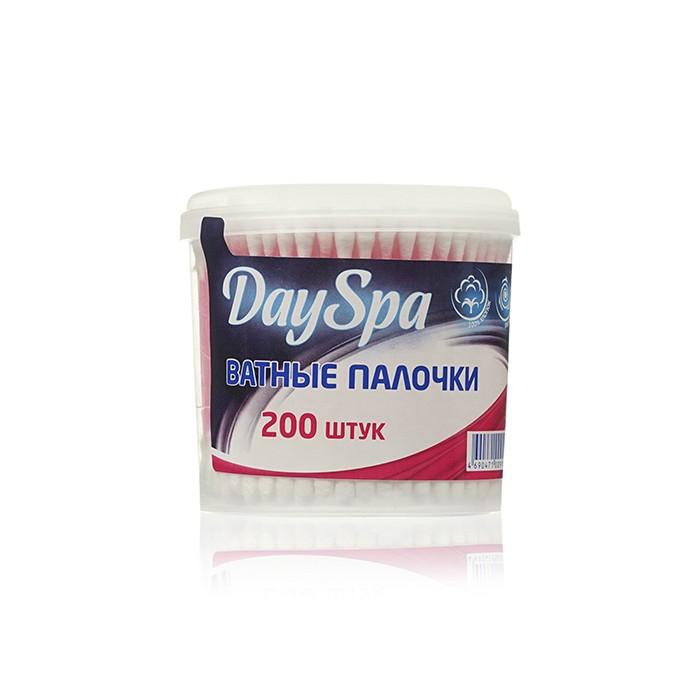 Палочки ватные 200 шт розовые банка 'DaySpa'