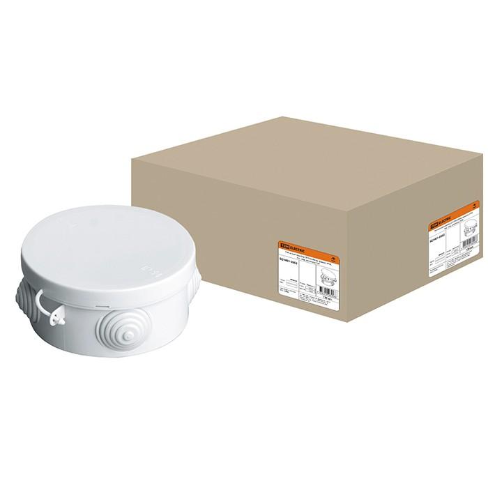 Коробка распаячная ОП, IP54, 4 ввода, D85х40 мм, крышка, TDM, SQ1401-0502