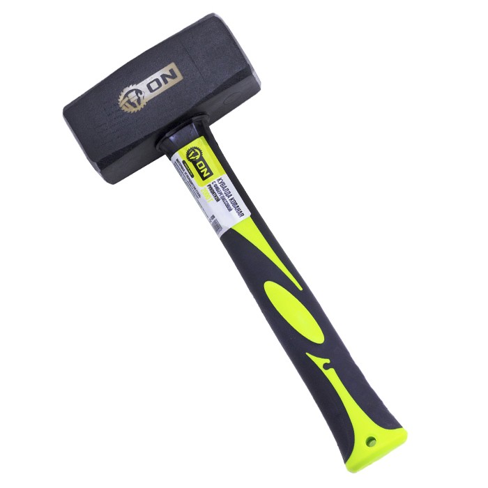 Кувалда кованая с фиберглассовой рукояткой 2кг, кованая сталь 45 ON , 06-02-006