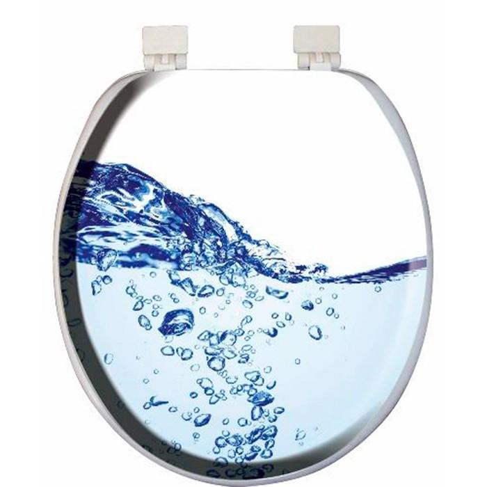 Сиденье д/унитаза мягкое 43,5х36,5х5 см `Вода` 6091 (Aqua-prime)