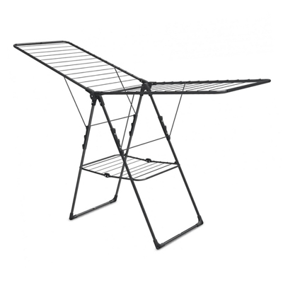 Сушилка для белья напольная 21 м черный с полкой СБ8/ч (Ника)