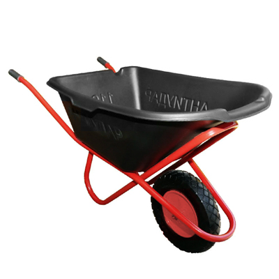 Тачка строительная  'ЧИБИС' 130л/200кг усил (1 пневмокол 4.00-8 полимер кузов АНТИУДАР ) 1.130A.200