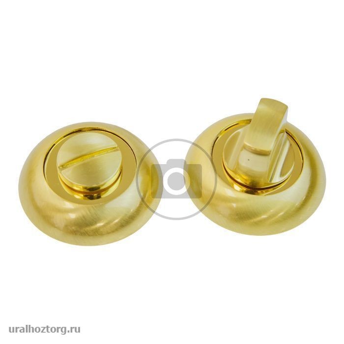 Фиксатор дверной `ЧИБИС` WC-Z03-BK04-SB/PB (матов зол/зол) к-т