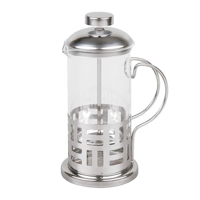 Чайник/кофейник (кофе-пресс) 0,6 л нержавеющая сталь/стекло TERRA Mallony в кор