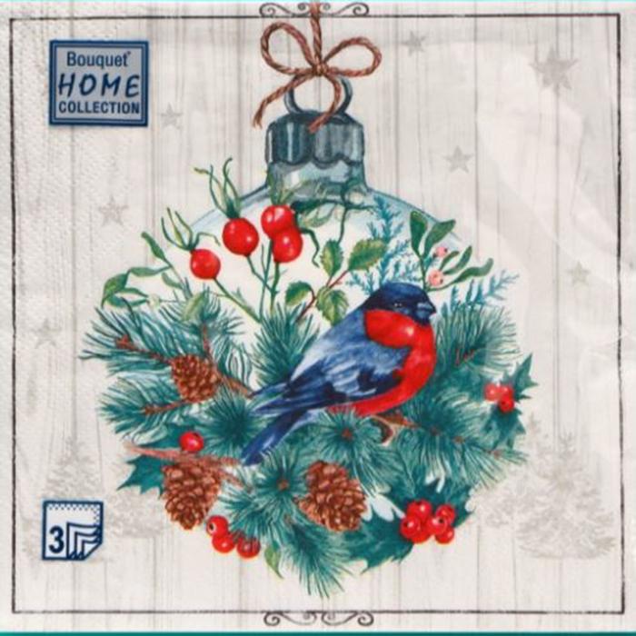 Салфетки бумаж 3 сл 33х33 см 20 шт/уп 'Сказочное украшение' (Home Collection Classic)