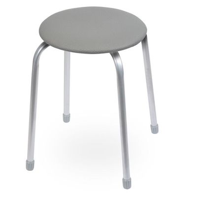 Табурет мягк.круг.сид. до 100 кг, 4 опоры, серый `Эконом 2` ТЭ2/С (Ника)