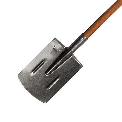 Лопата штыковая ЛКП рельс.сталь `Урожайная сотка` прямоугольная с ребр.жест с краш дер/чер S505-4