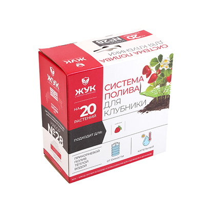 Капельный полив для клубники от емкости на 20 растений `Жук` 8821-00