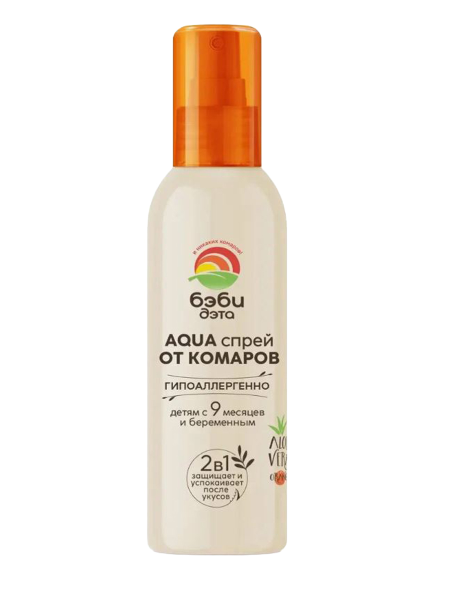 Спрей от комаров гипоаллергенный 2в1 'БЭБИ Дэта Aqua' 100 мл (Дэта)
