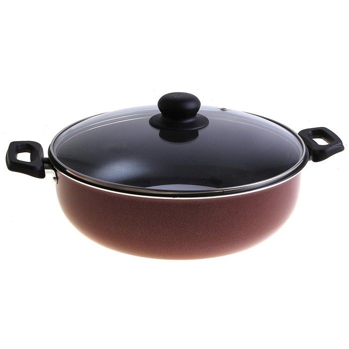 Жаровня алюм 24 см а/п стекл крышка `Expert` сэ-012 (Scovo)