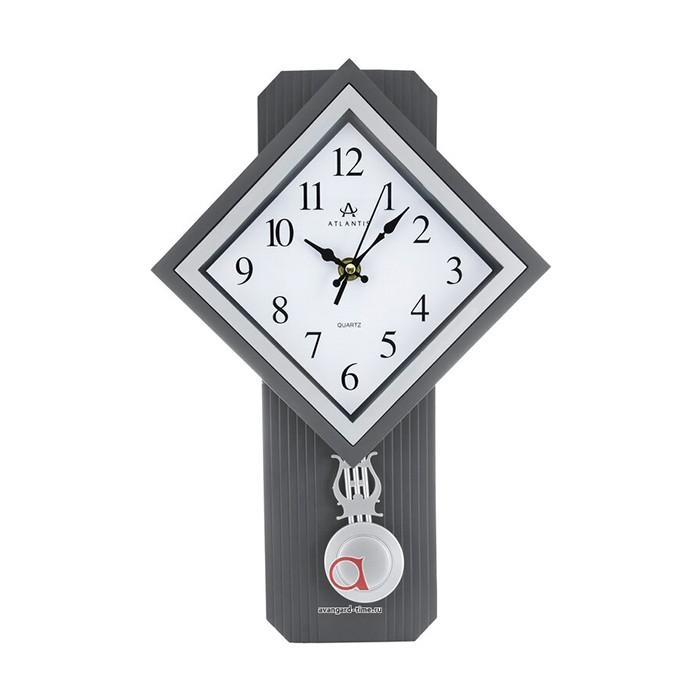 Часы настенные фигурные 35,5*23,8 см серый GD-8807C (Atlantis)