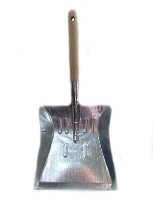 Совок для мусора оцинкованный ручка дерево 21 см