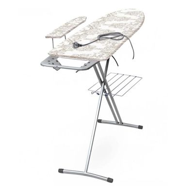 Доска гладильная фанерн основа "Ника 3+" 122х35см европодст п/утюг рукав розетка удлин полка Н3+ (Ника)