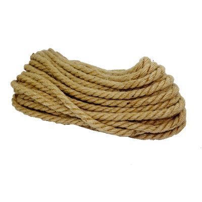 Верёвка джутовая, крученая, d=16 мм, 20 м