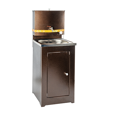 Умывальник с ЭВН 17 л металл бак/нерж.мойка/тумба металл медь `PRAKTISCHE HOME`