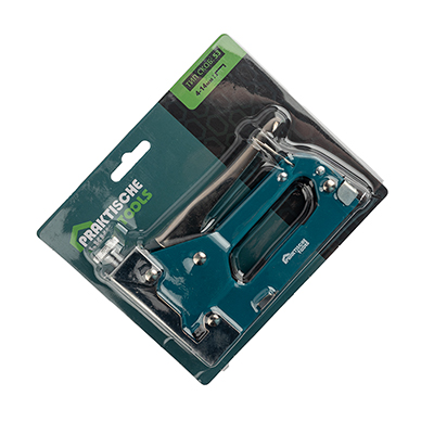 Степлер мебельный, тип скоб 53, 4 - 14 мм, регулируемый, металлический корпус `PRAKTISCHE TOOLS` Blister