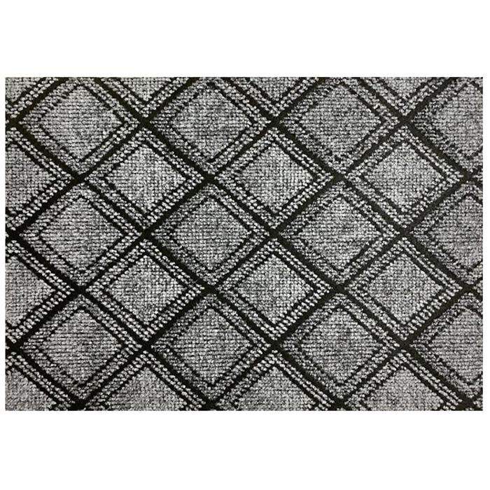 Коврик придверный влаговпитывающий 50х80 см 'Жаккард ромб' серый (ComeForte)