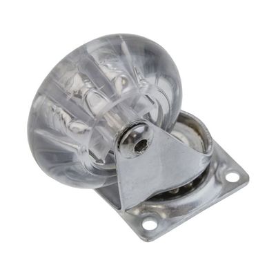 Опора колесная 50мм с пятой, поворот.подшипн., прозрачное (SANBERG)