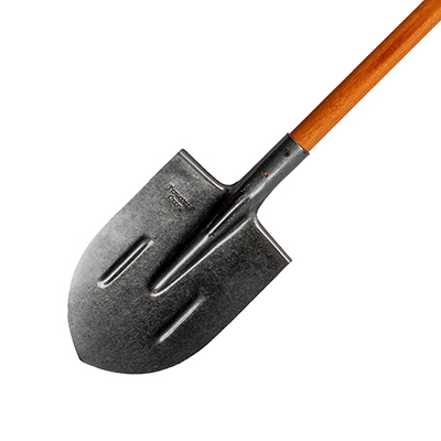 Лопата штыковая ЛКО рельс.сталь `Урожайная сотка` с ребр.жест с краш дер/чер S506-4