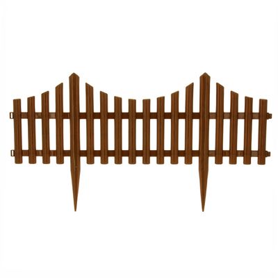 Ограждение садовое пласт `Модерн` 300 см х 35 см темно-коричневый