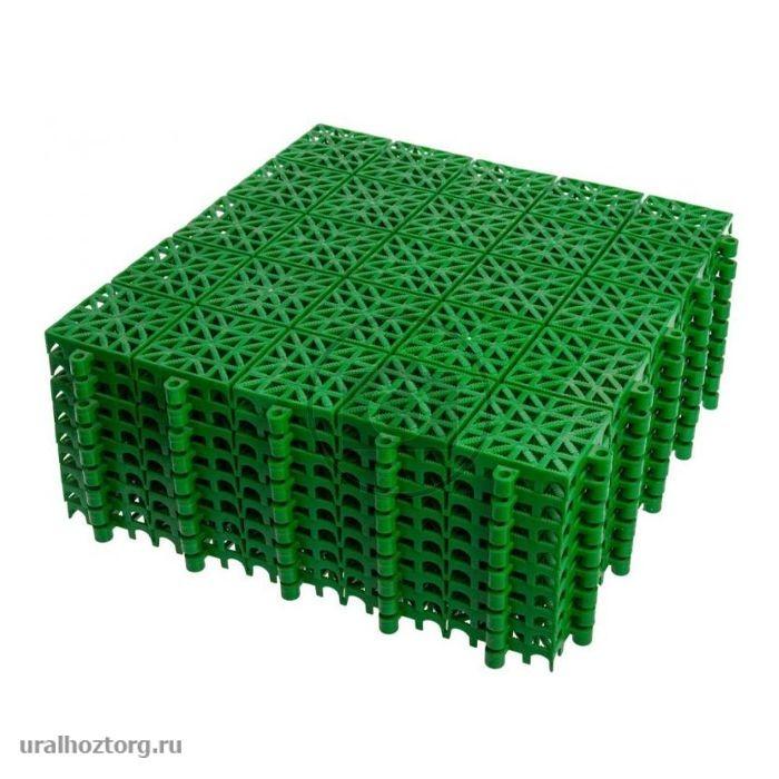Покрытие модульное 33х33 см, 9 шт/упак зеленое