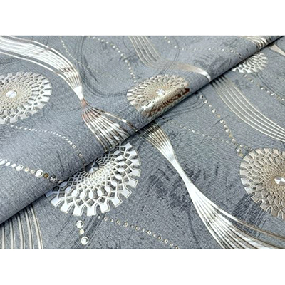 Клеенка н/ткани 1,37*20 м узоры/фон серый 'Жемчуг с принтом' GW-21607 (GW)