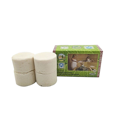 Соляной брикет 350 г 'Укрепление иммунитета' (эвкалипт, полынь, лаванда, ромашка) (Бацькина баня)