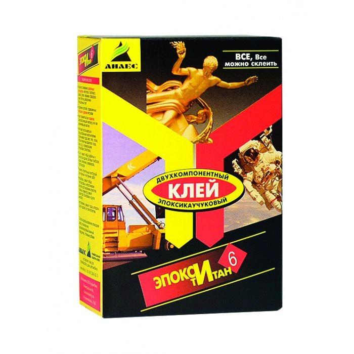 Клей эпоксидный `Титан` прозрачный 200 г коробка (Анлес)
