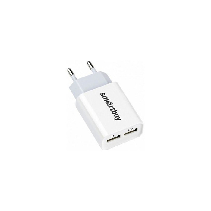 Зарядное сетевое устройсво FLASH, 1хUSB, 2,4 А, белое Smartbuy