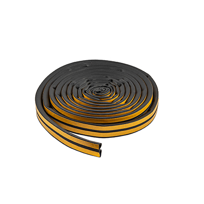 Уплотнитель самоклеящийся промышленный `PRAKTISCHE HOME` 14х12мм D-10 м (чер), шт