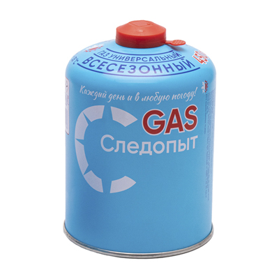 Газ для портативных плит 450 г `Следопыт` всесезонный (резьба)
