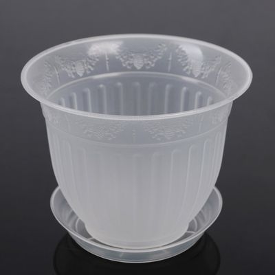 Кашпо пласт для орхидей 1,6 л d=190 мм h=146 мм 'Виноград' с поддоном прозрачное (5Пл)