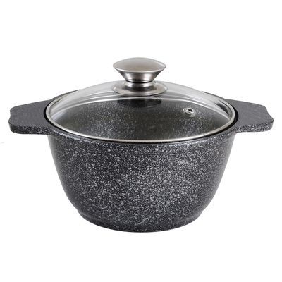 Кастрюля алюм 2 л а/п стекл крышка `Темный мрамор`  кмт22а (Kukmara)