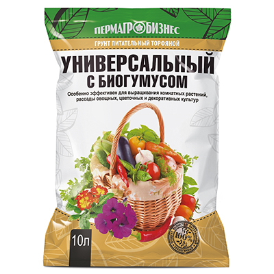 Грунт Универсальный с биогумусом 10 л (ПАБ)