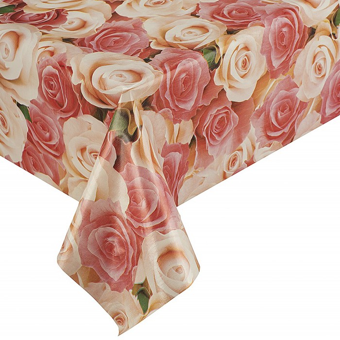 Клеенка неткан/основ. 1,35х20 м розы/без фона 'Мажор' 536/4 (Колорит)