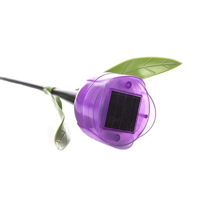 Светильник садовый на солнечной батарее Лиловый тюльпан, 5х30,5 см, 1 LED Uniel