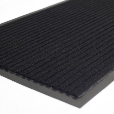 Коврик придверный влаговпитывающий ребристый 60х90 см "Стандарт" чёрный