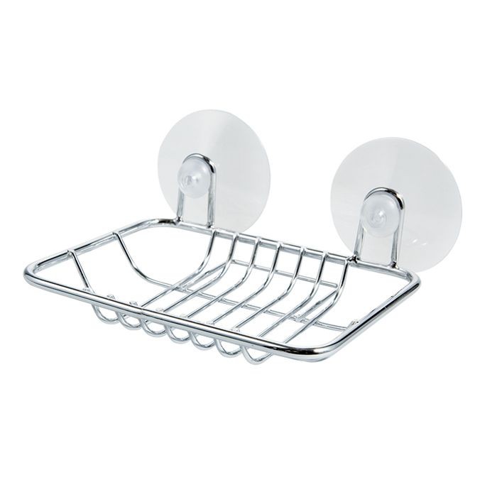 Мыльница металл подвесная 12х9х7 см на хром присосках 'Eline' W2464