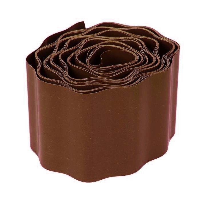 Лента бордюрная гофрированная 'Урожайная сотка' 0,15 х 9 м коричневый