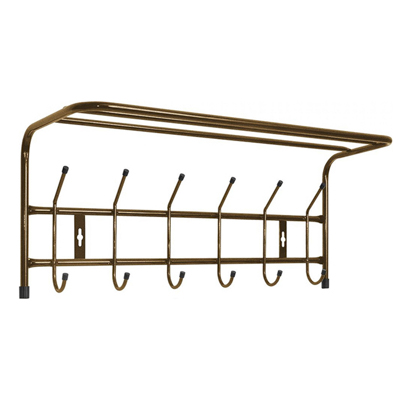 Вешалка металл 6 крючков с полкой 600х238х268 `Ника` антик ВП6