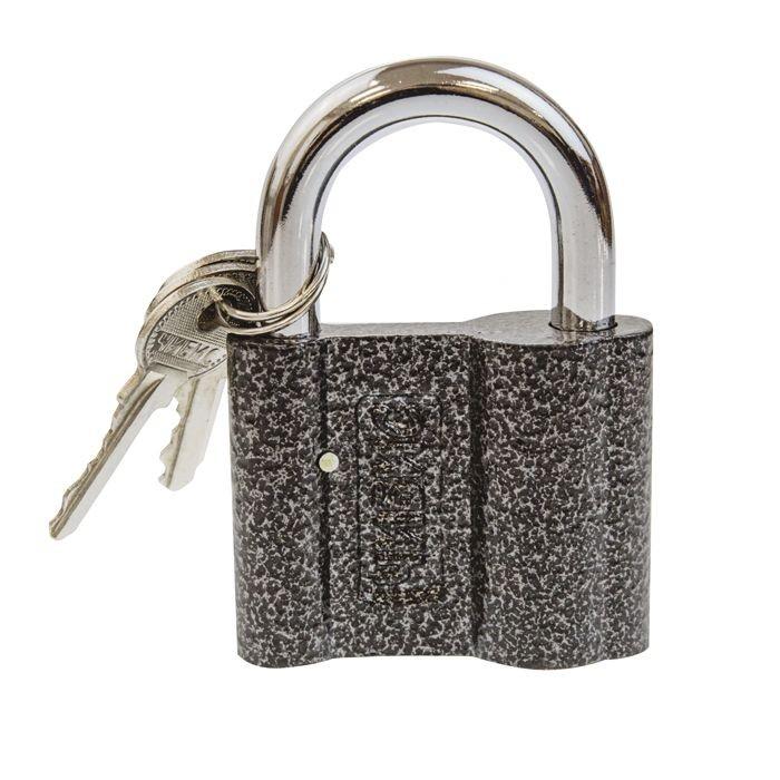 Замок навесной `ЧИБИС` HZ460 56 мм сталь,полимер покр,закал дуж (d=8) ,3 англ кл, Blister