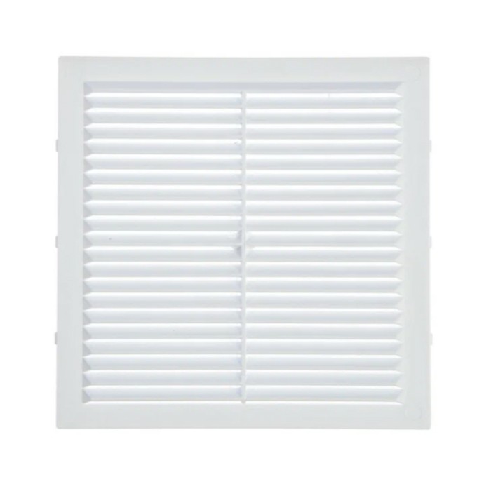 Решетка вентиляционная 190х190 пласт,б/сетки (бел) (Омск)