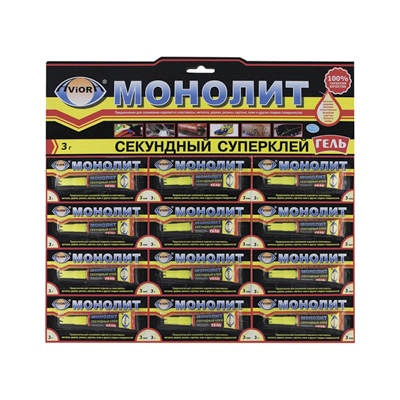 Клей секундный `Aviora Монолит` 3 г мульти-карта