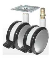 Опора колесная 80 мм с пятой со стопором (Россия)