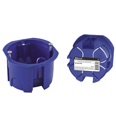 Коробка установочная СП, D68х40 мм, IP20, саморезы, синяя, TDM, SQ1402-0902