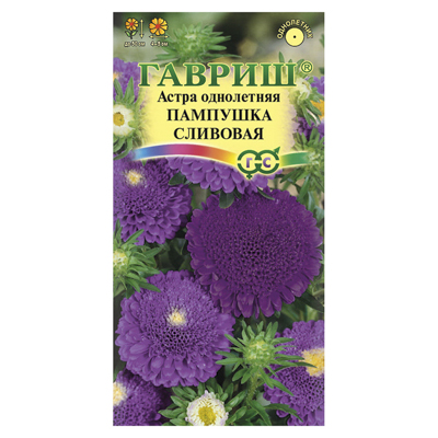 Астра Пампушка сливовая, однолетняя (помпонная) 0,3 г (Гавриш)